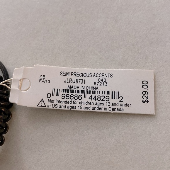 Lucky Brand Cancer pull tie leather bracelet semi precious accents Green NWT - Picture 4 of 4